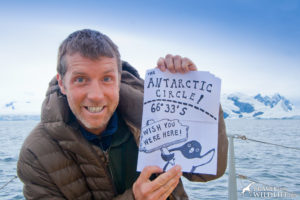 Hal Brindley at the Antarctic Circle