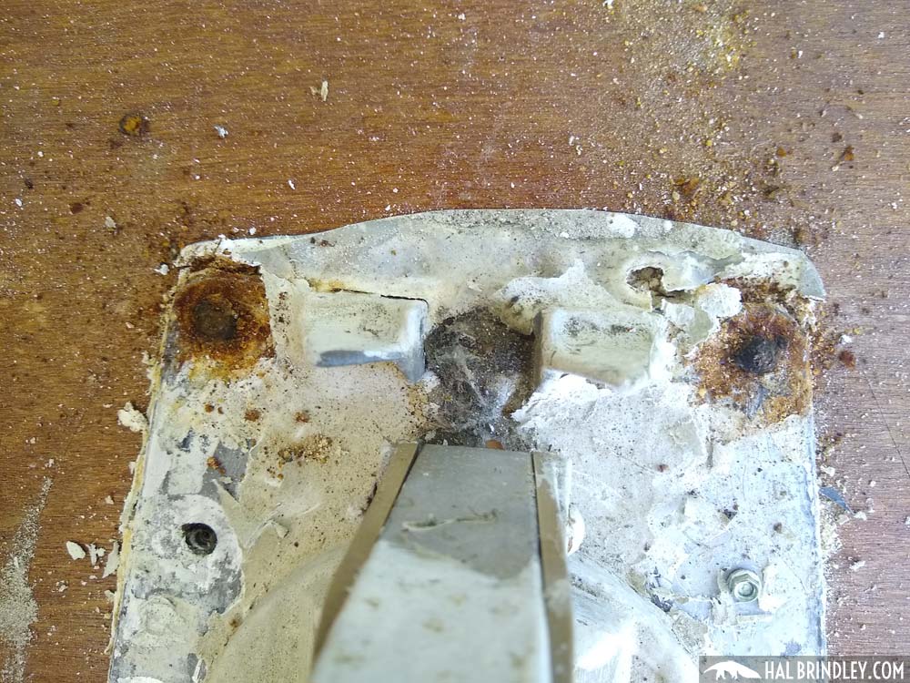 rusty screws on camper tv antenna