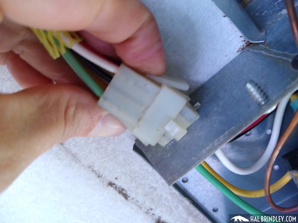 how to unclip wire harness on Coleman RV AC
