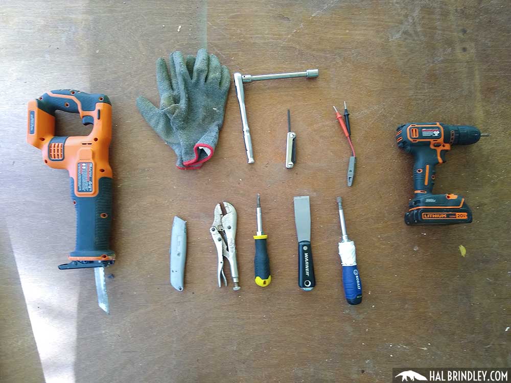 Tools required to remove Coleman RV air conditioner