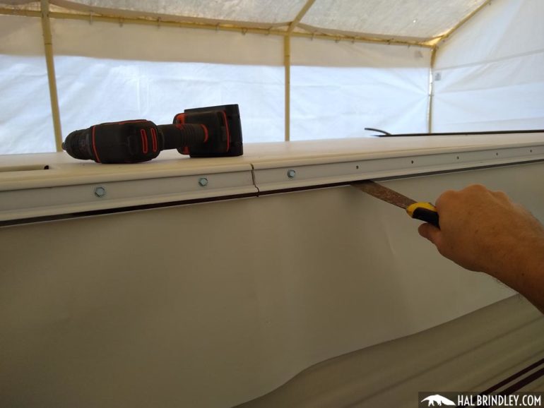 RV Roof Repair Step 16 Install RV Roof Trim Hal Brindley Wildlife Photography