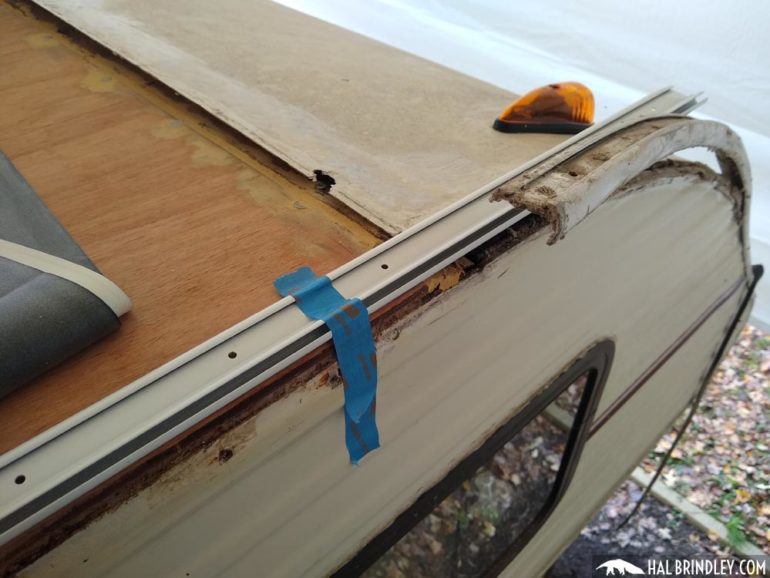 RV Roof Repair Step 14 Prepping RV Rubber Roof Replacement Hal
